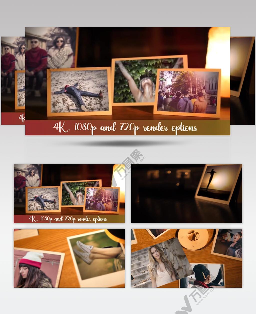 AE 16446 复古幻灯片 ae素材源文件