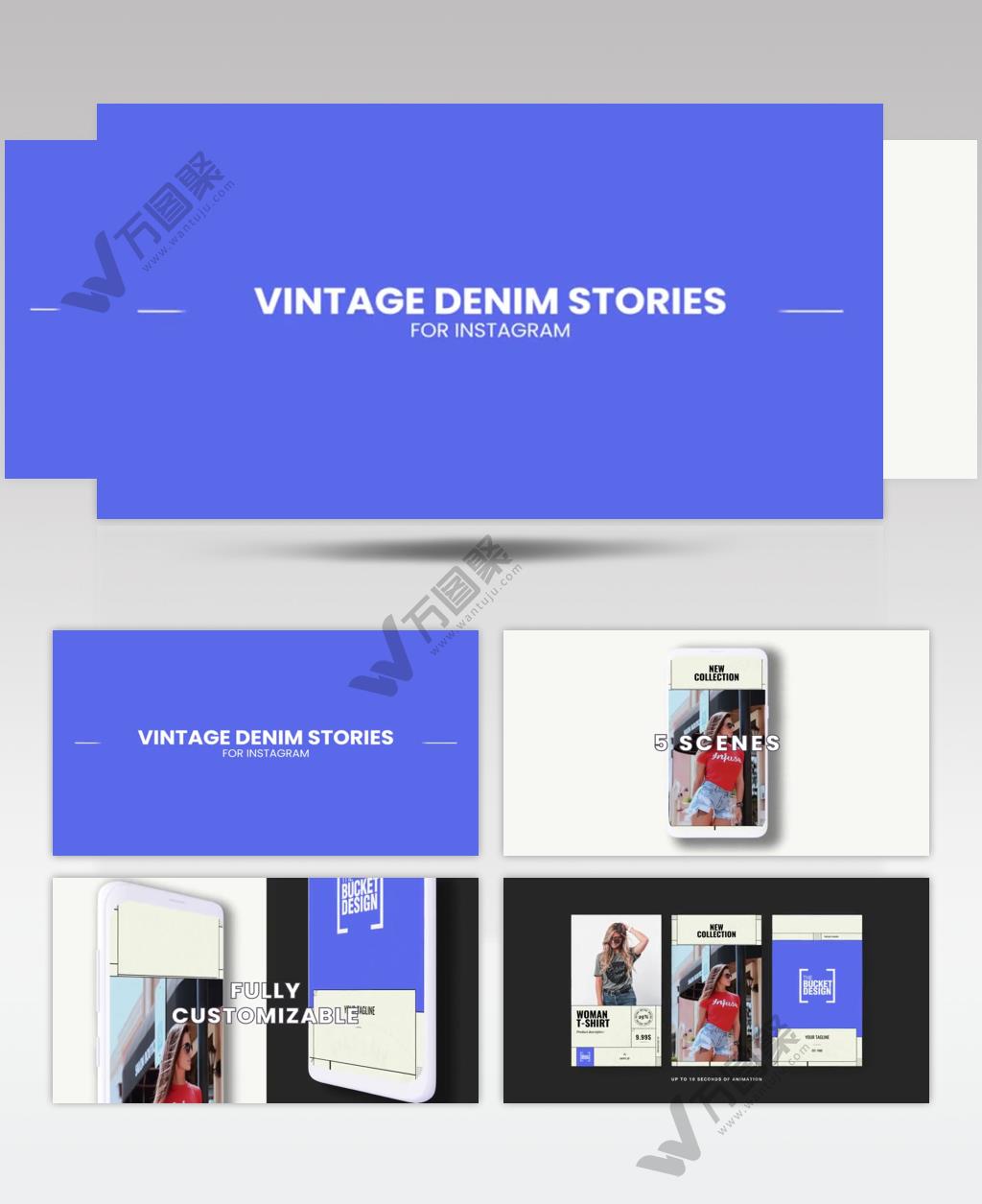 AE 16952 手机端复古时尚展示 ae素材源文件