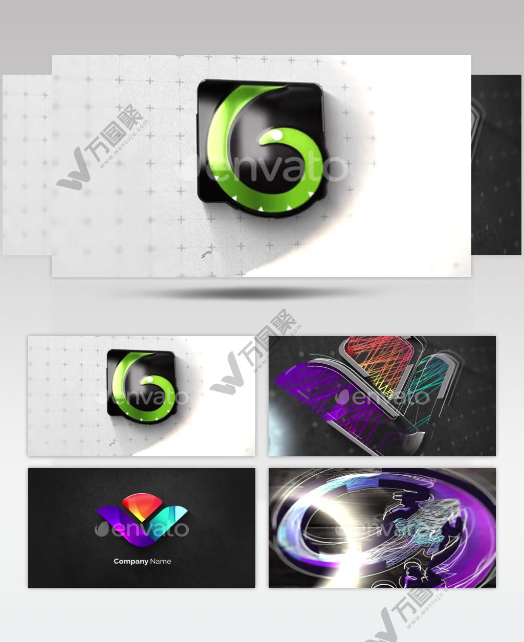 15867 抽象绘画标志 ae下载