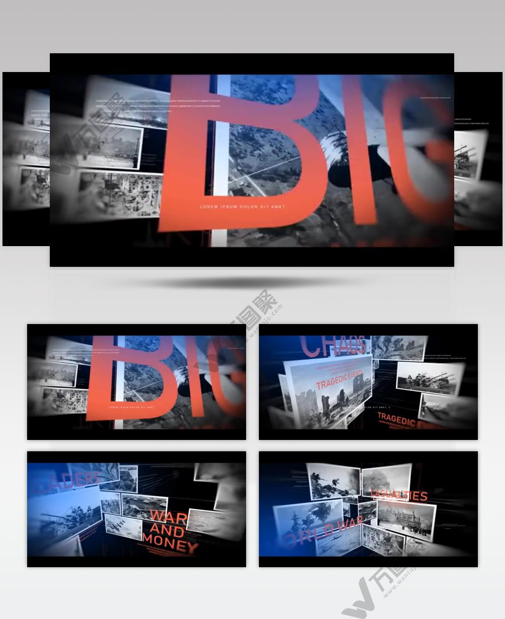 AE 17129 历史变迁 ae素材源文件