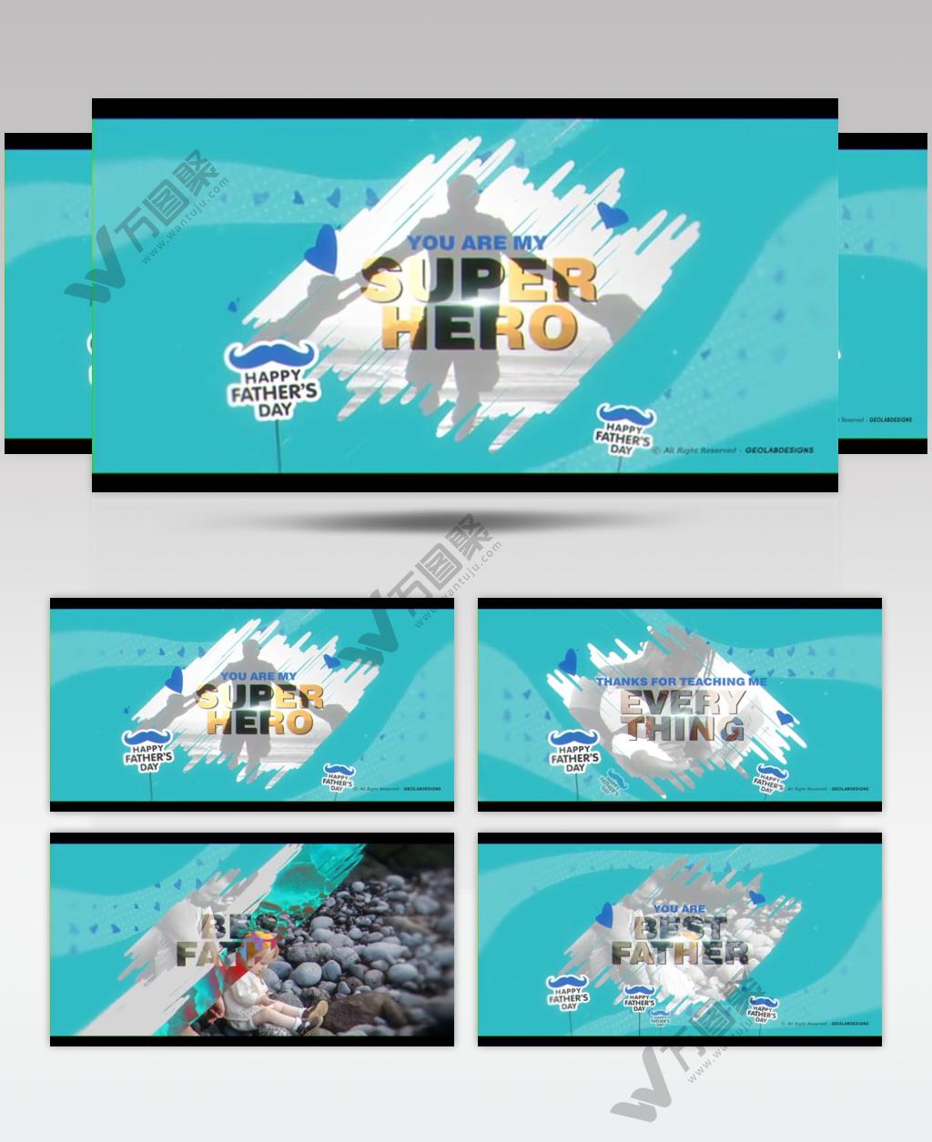 AE 16128 父亲节 ae素材源文件