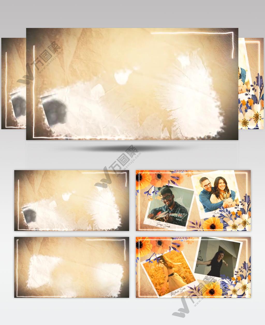 AE 16100 爱恋幻灯片 ae素材源文件