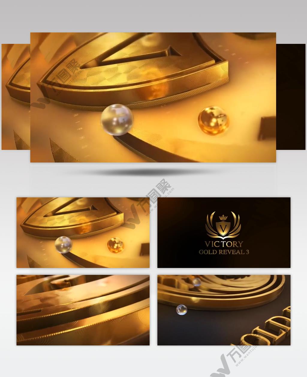 15688 纯金标志展示 ae下载