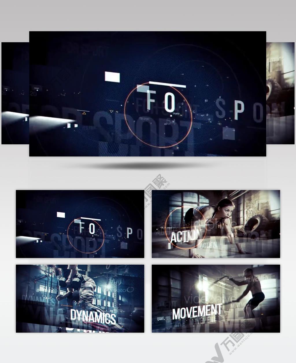 AE 16469 健身展示 ae素材源文件