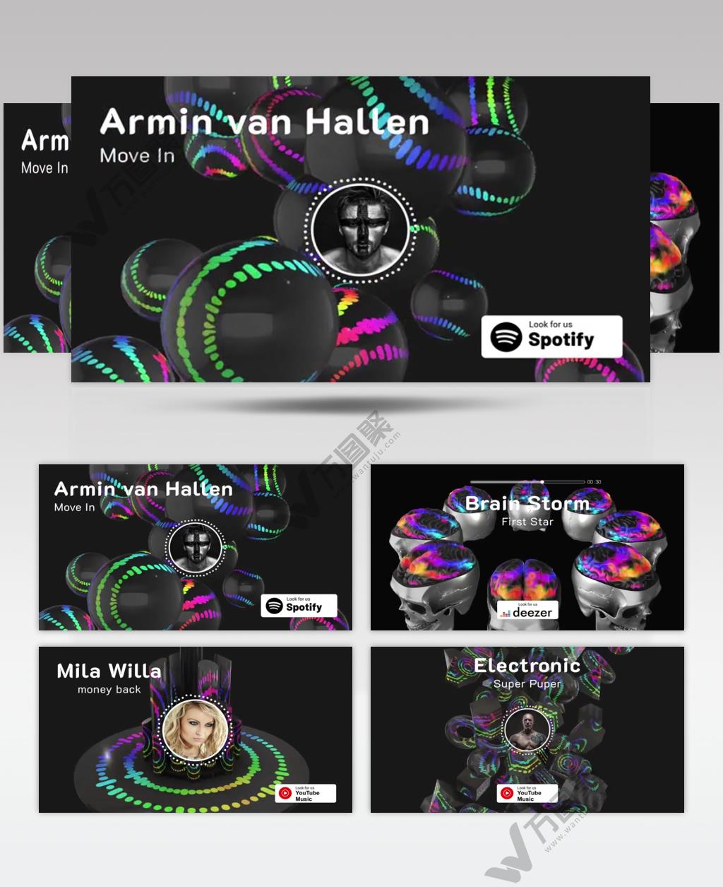 AE 17331 三维音乐可视化 ae素材源文件