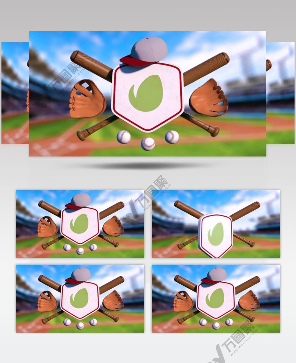 15694 棒球标志片头 ae下载