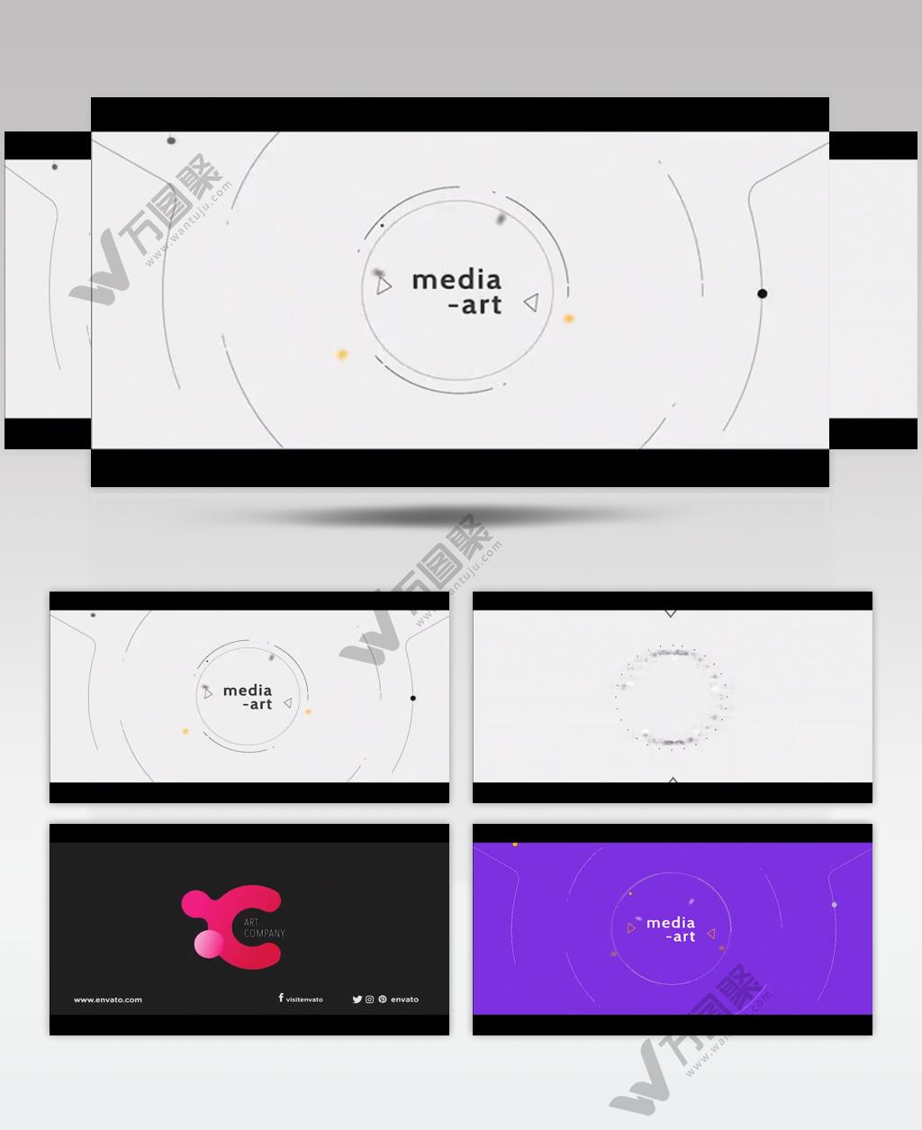 15983 快速形状标志片头 ae文件