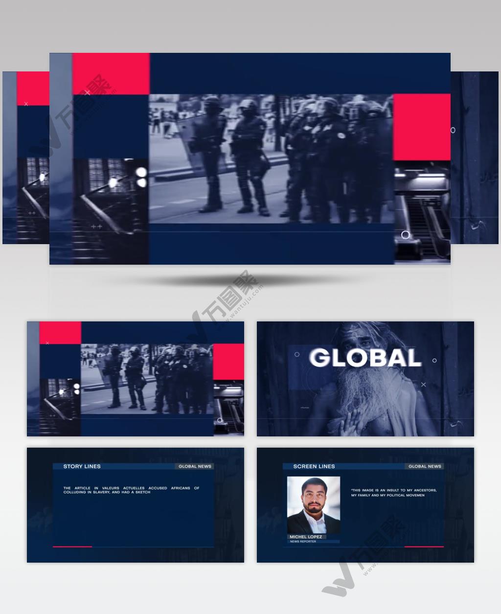 AE 17012 新闻信息 ae素材源文件