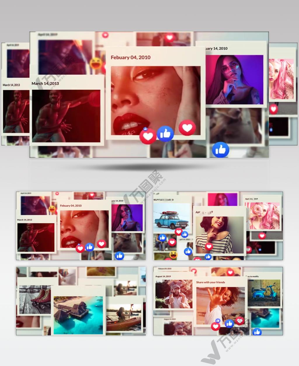 AE 16295 照片幻灯片 ae素材源文件