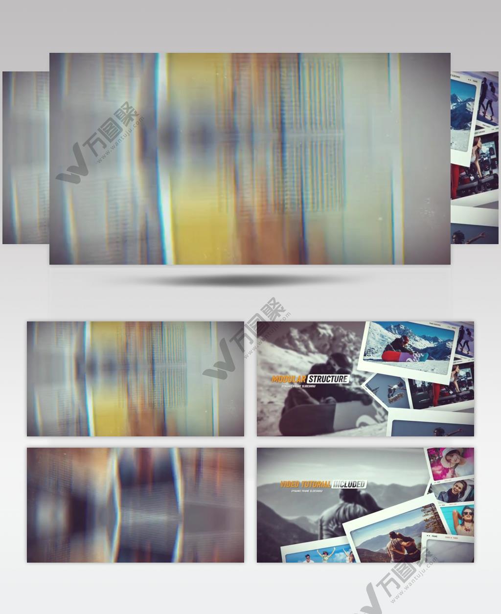 AE 16929 动态相片幻灯片 ae素材源文件