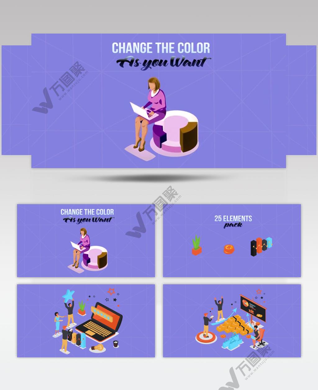 AE 16660 网络主题元素 ae素材源文件