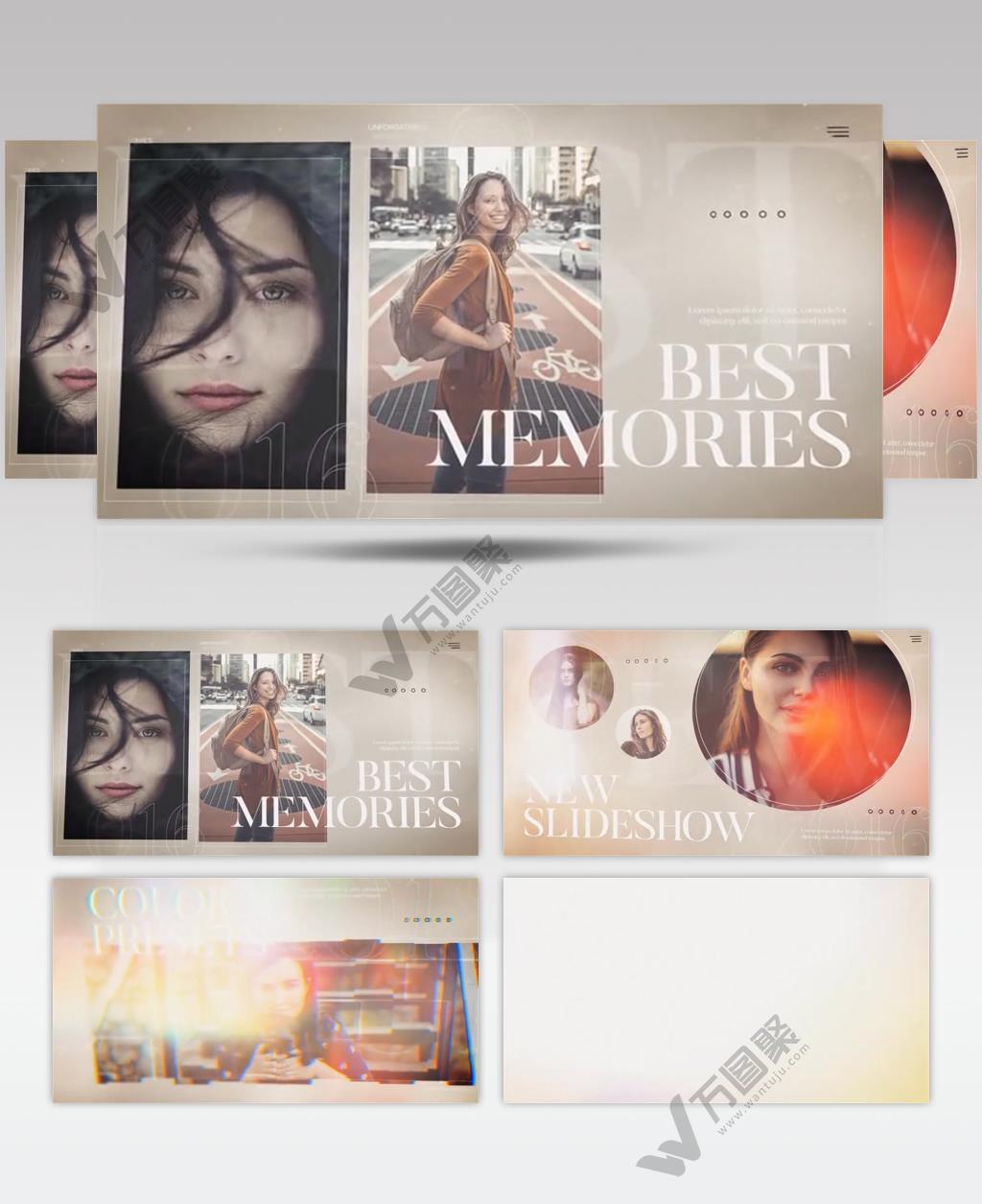 AE 15932 简短现代风格幻灯片 ae素材源文件