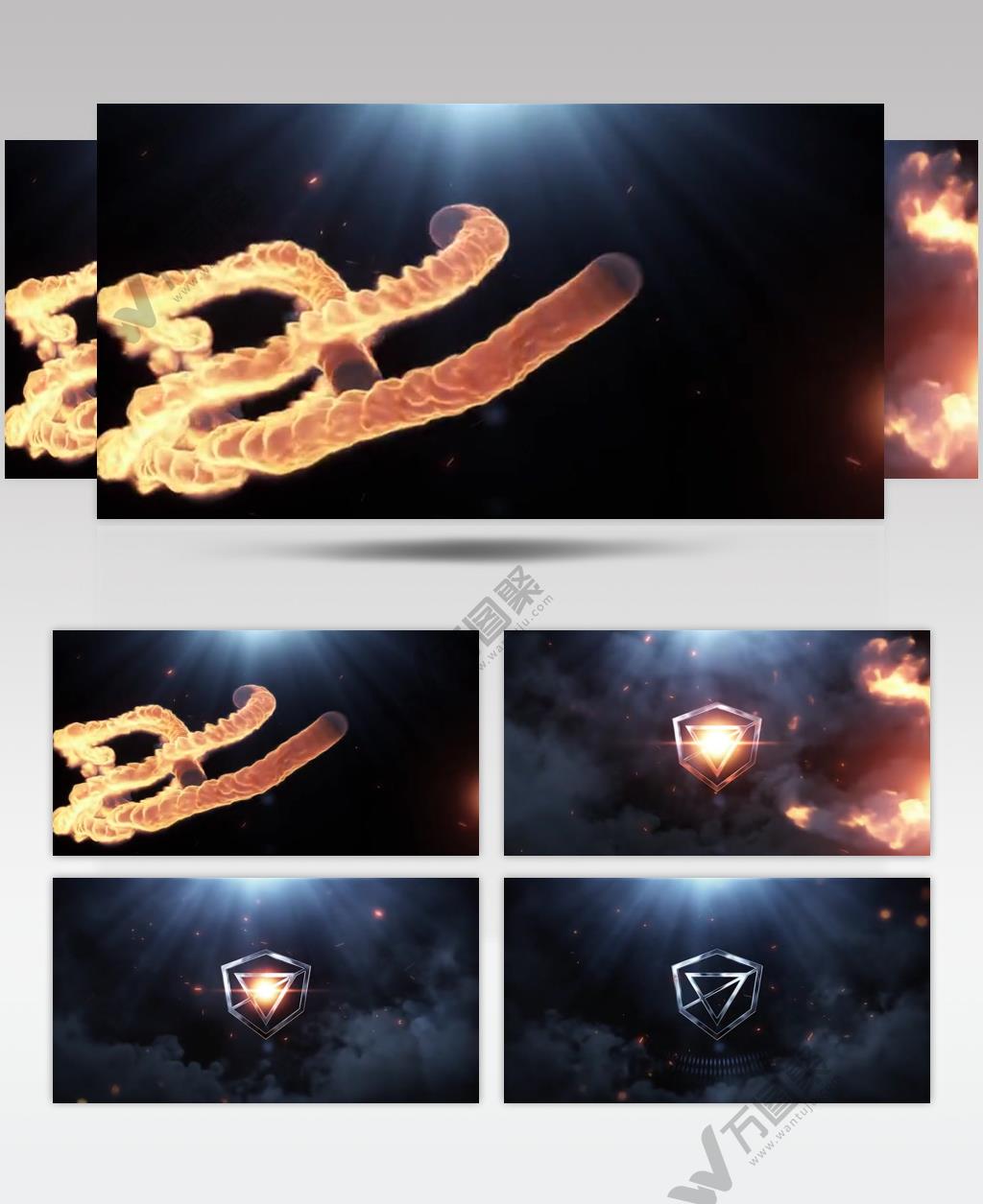 15834 火焰球标志 ae下载