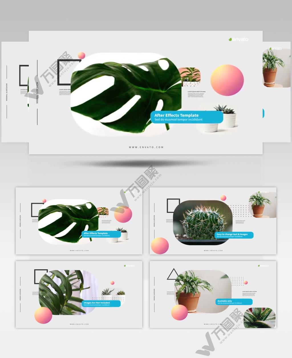 AE 16561 简洁幻灯片 ae素材源文件