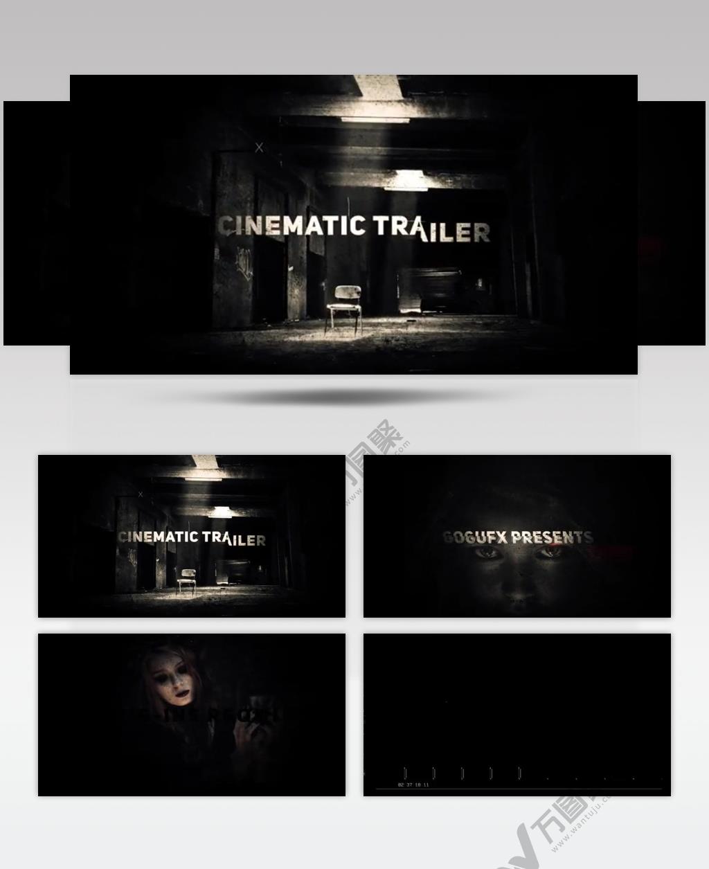 AE 16598 暗黑杂渍效果预告片 ae素材源文件