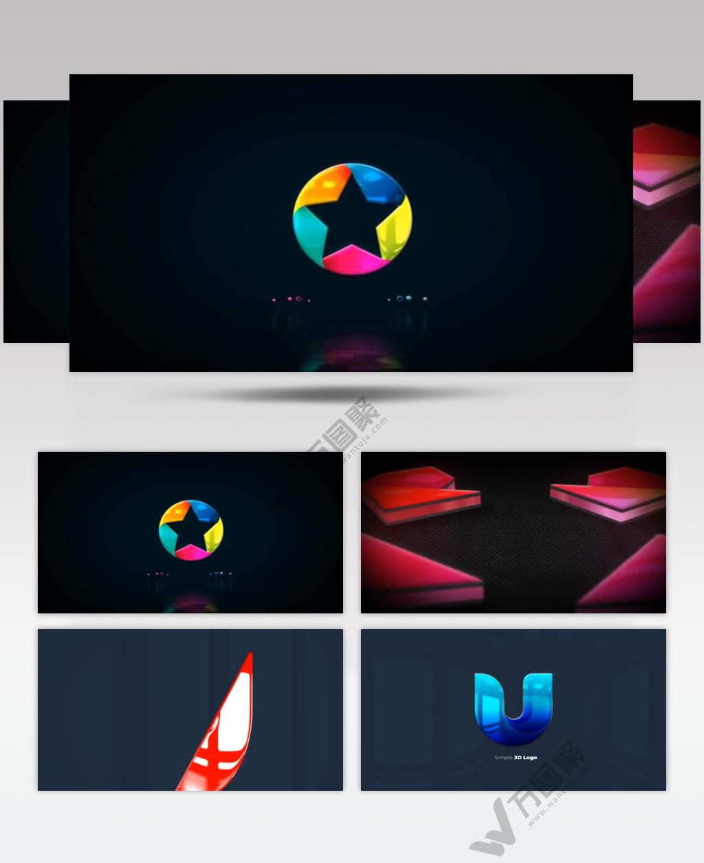 16118 标志动画包 ae模版源文件ape素材