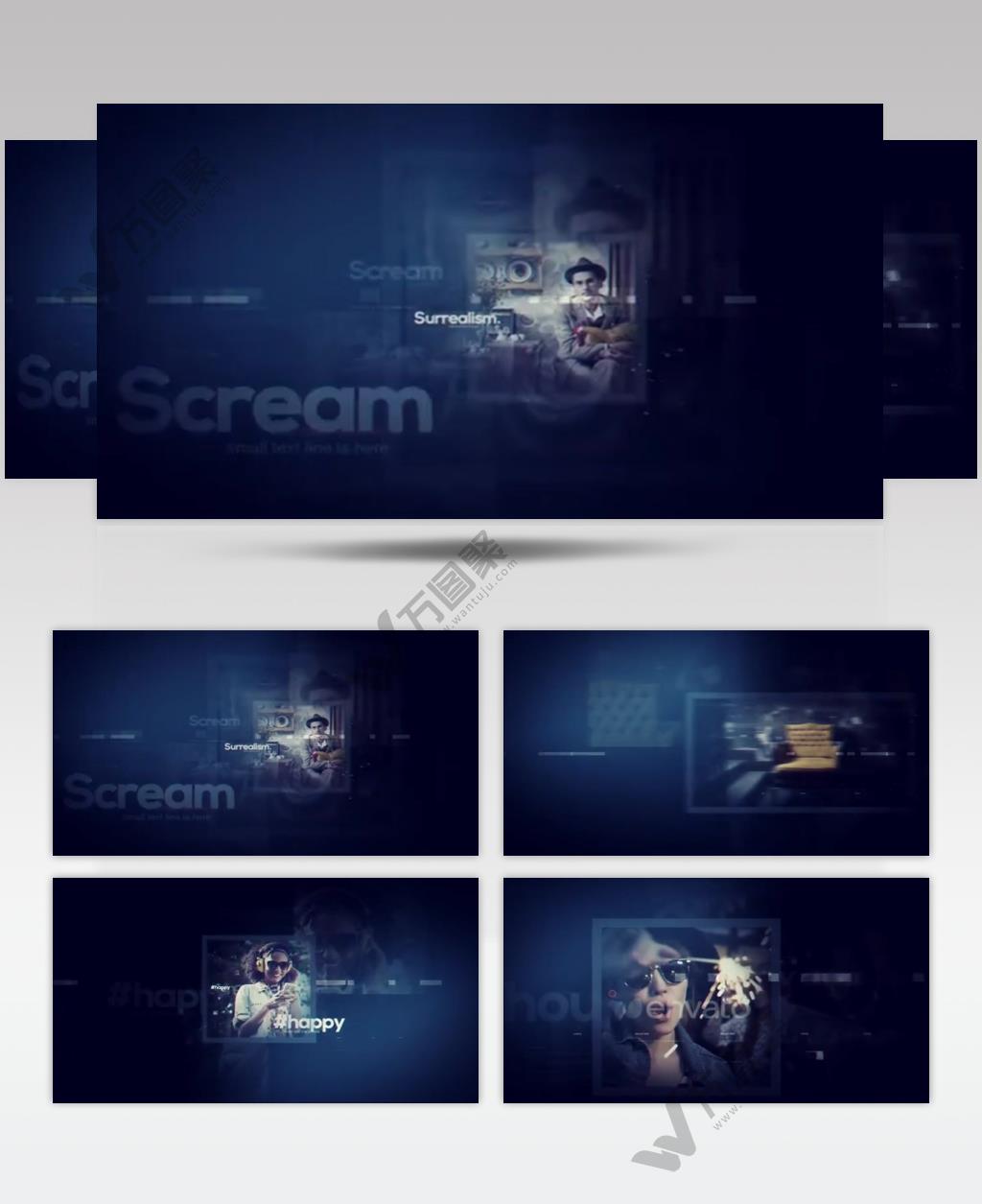 AE 16001 时髦视频展示 ae素材源文件