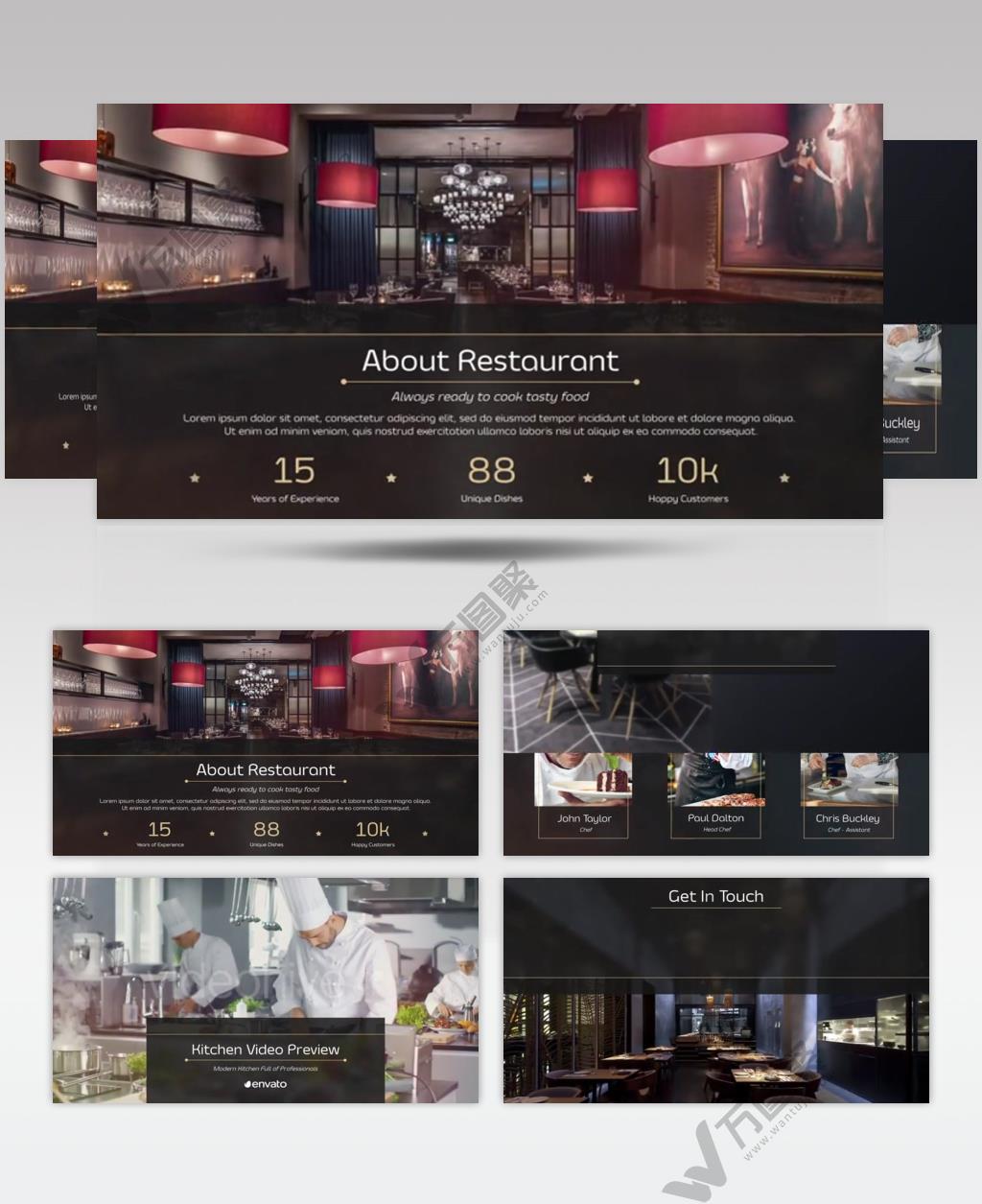 AE 16025 美食餐厅宣传 ae素材源文件