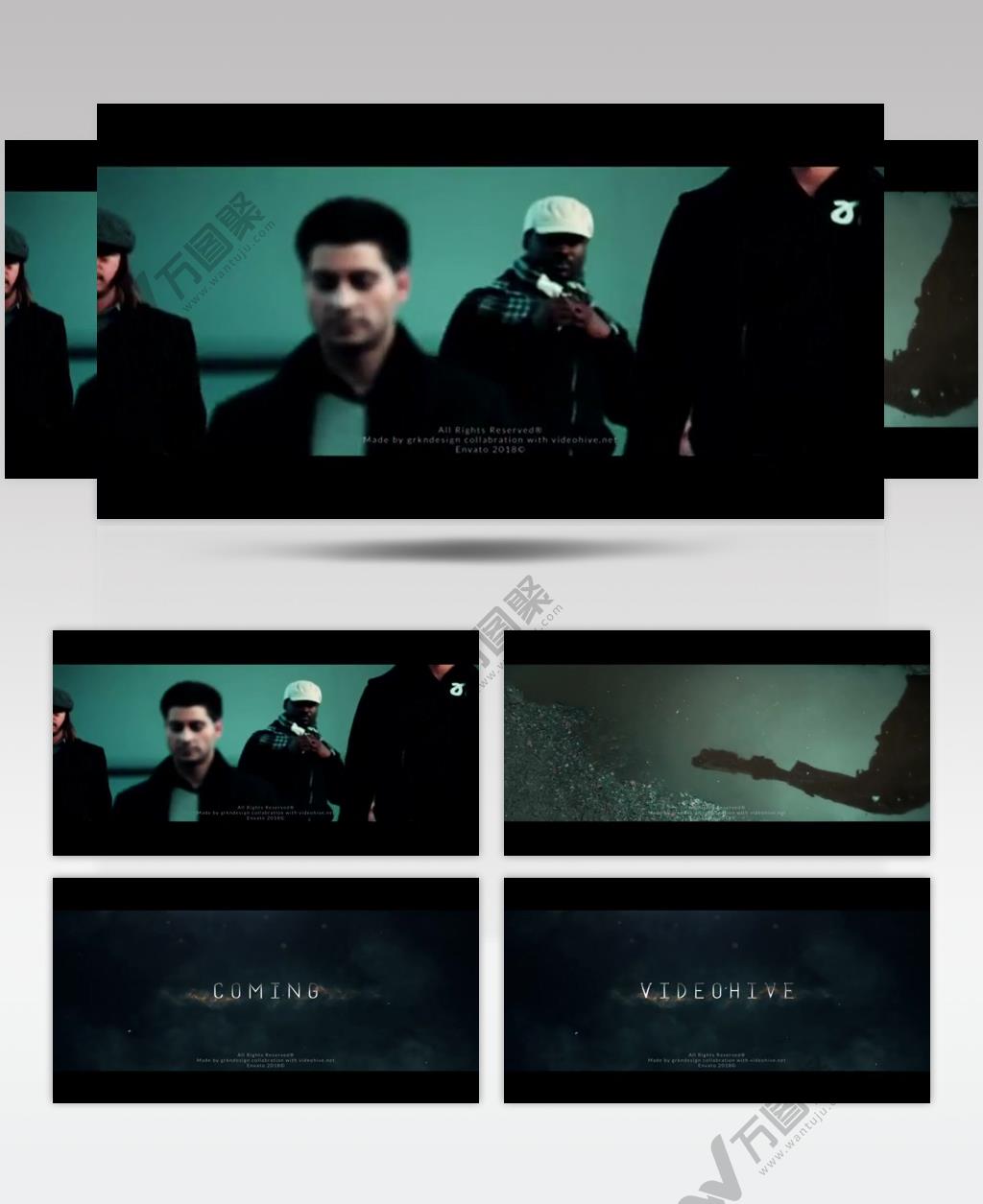 AE 16812 递进预告片标题展示 ae素材源文件