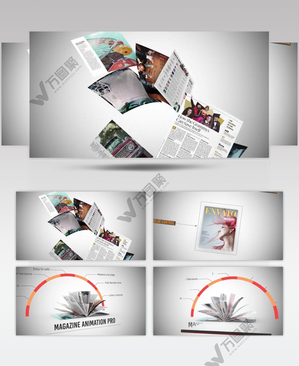 AE 16930 杂志动画工具 ae素材源文件