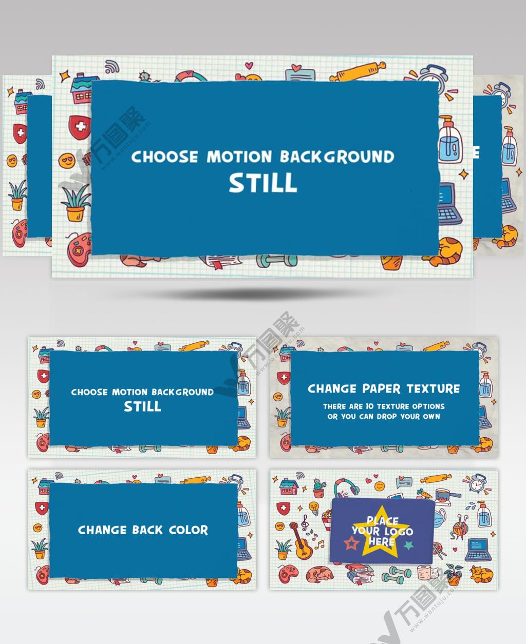 AE 16405 疫情防护主题涂鸦元素 ae素材源文件