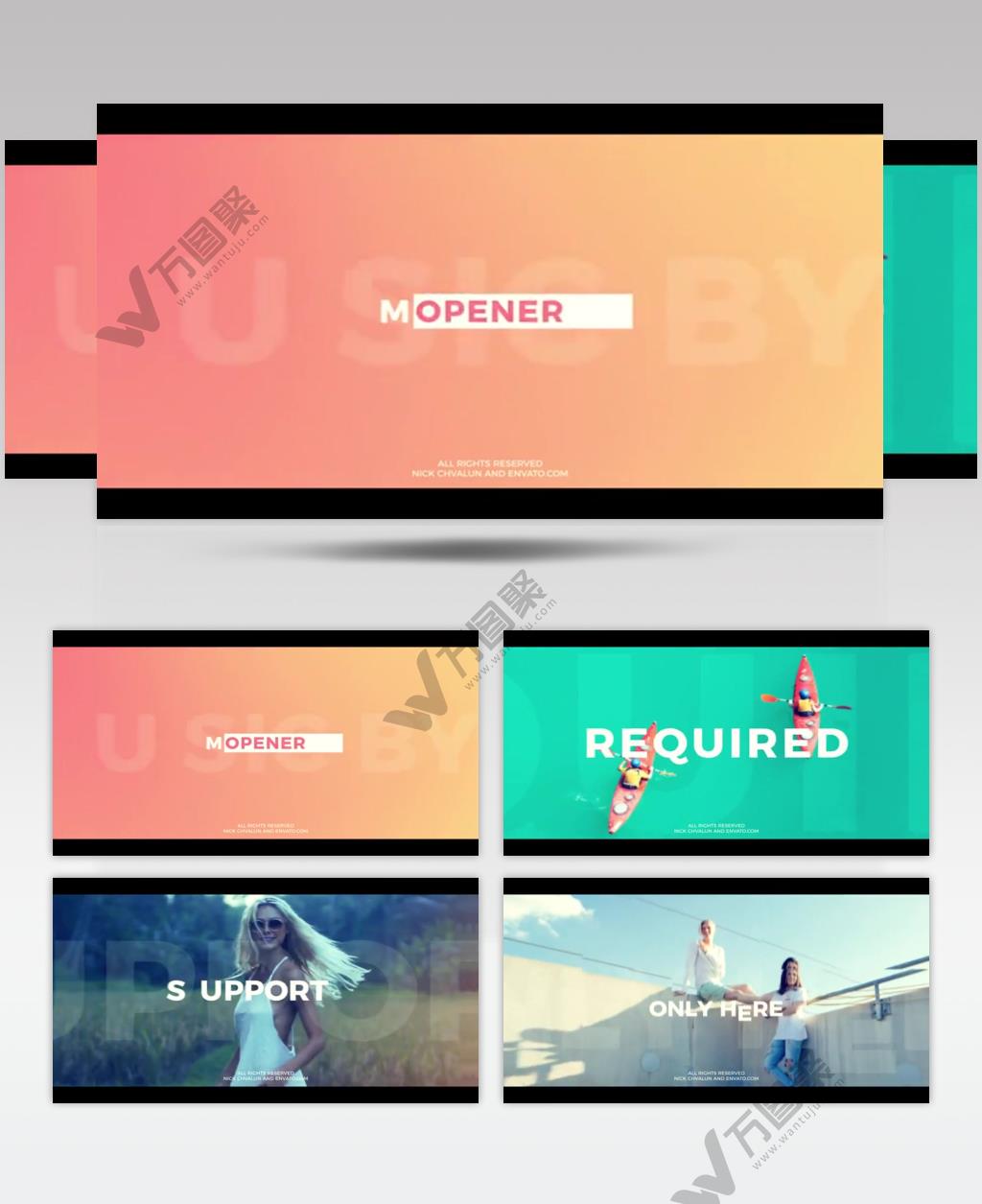 AE 16853 夏日城市幻灯片 ae素材源文件