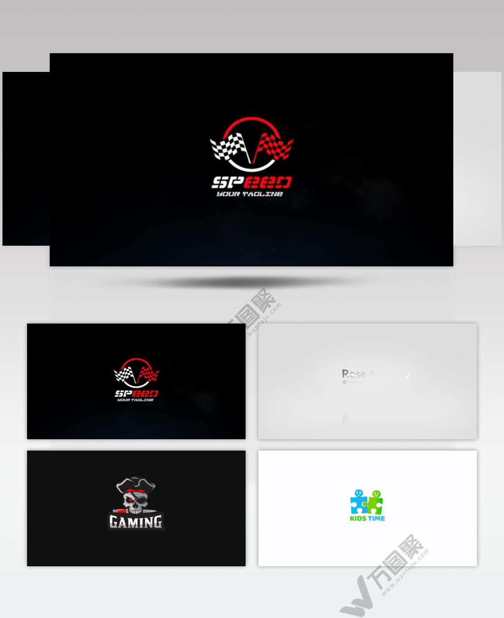 16116 标志动画包 ae模版源文件ape素材