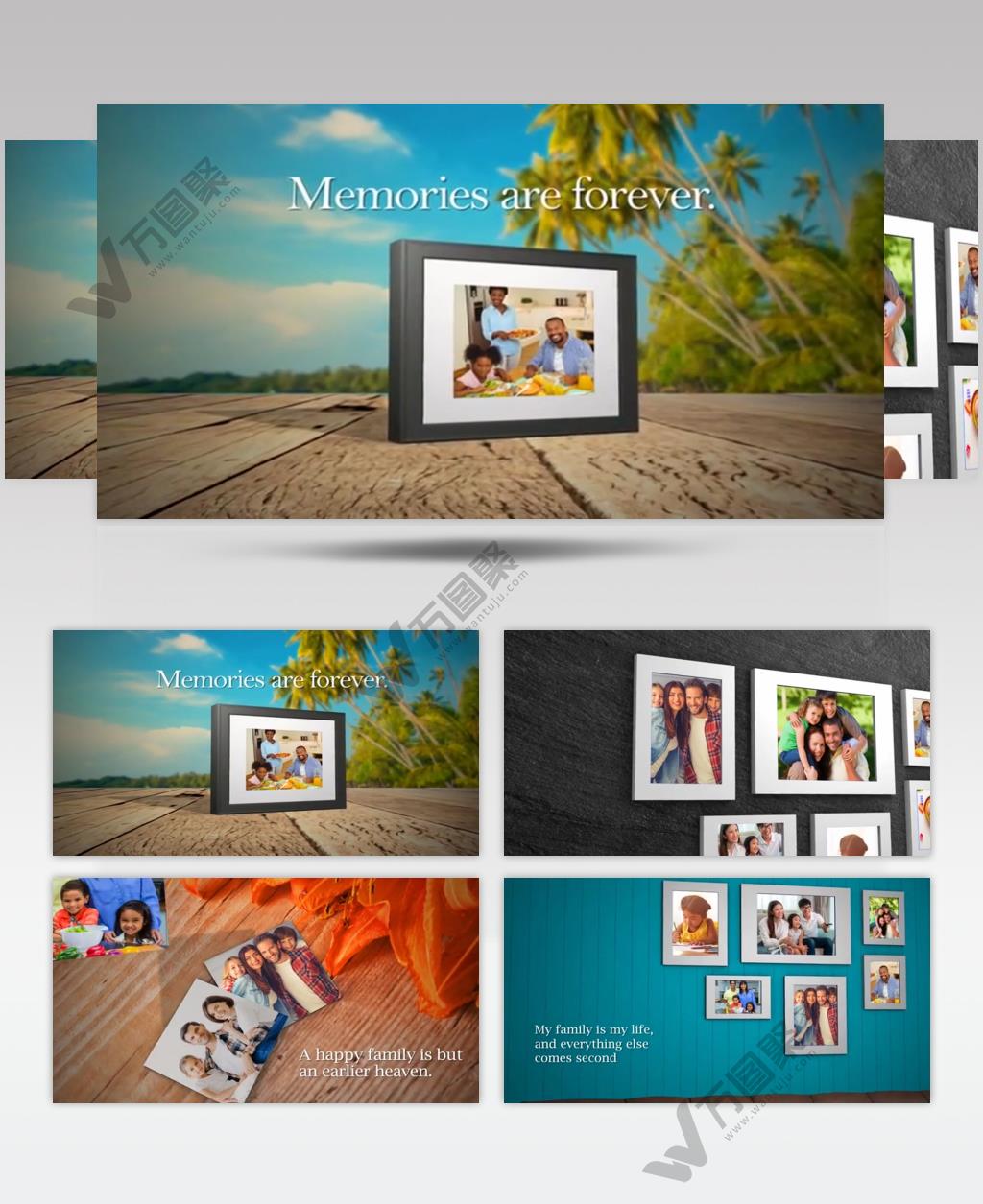 AE 16571 墙挂照片展示 ae素材源文件