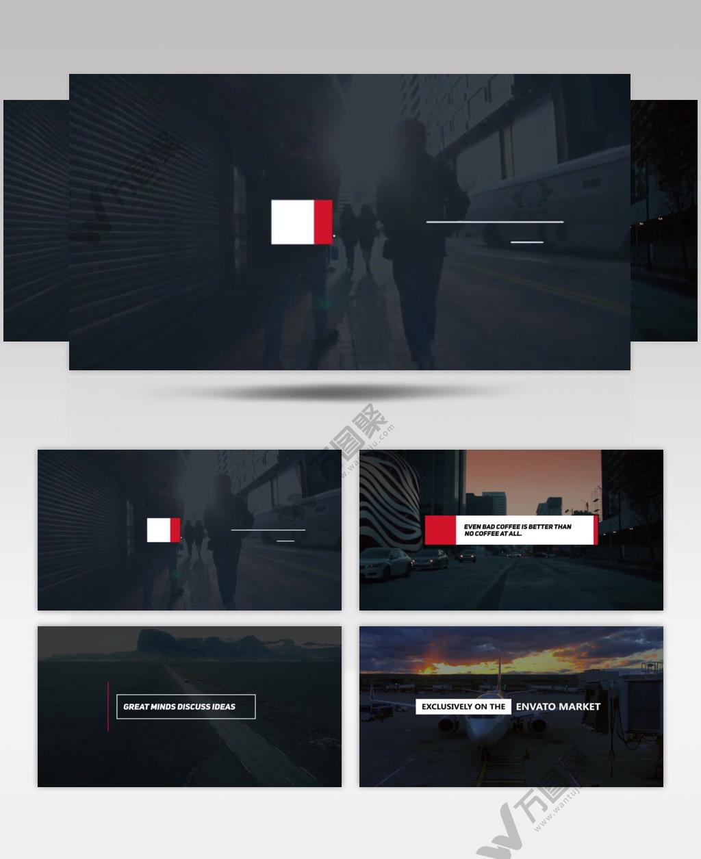 AE 17010 动态文字标题 ae素材源文件