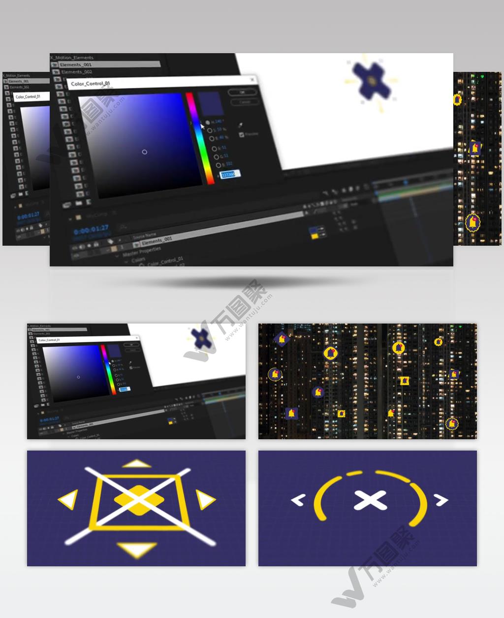 AE 17211 300组动画元素 ae素材源文件