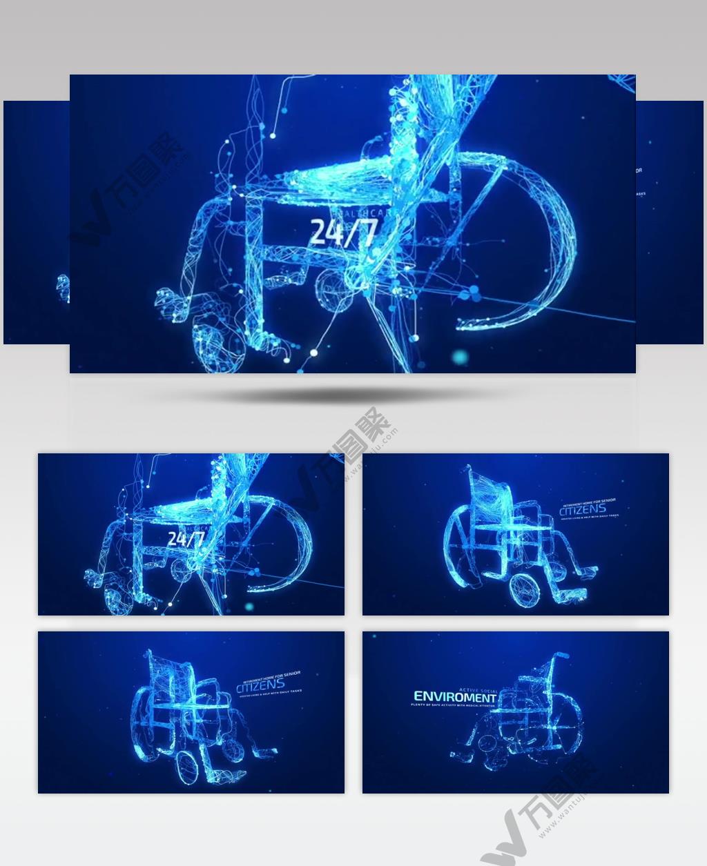AE 15896 特效医疗轮椅 ae素材源文件