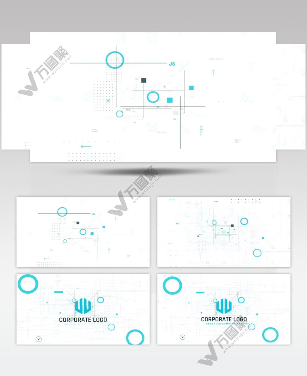 16015 现代风格企业标志 ae模版源文件ape素材