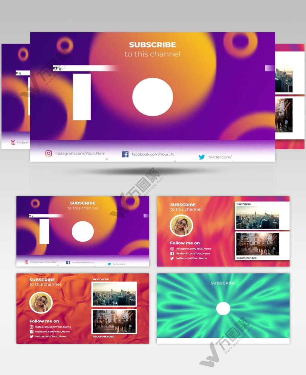 AE 17306 视频尾幕 ae素材源文件