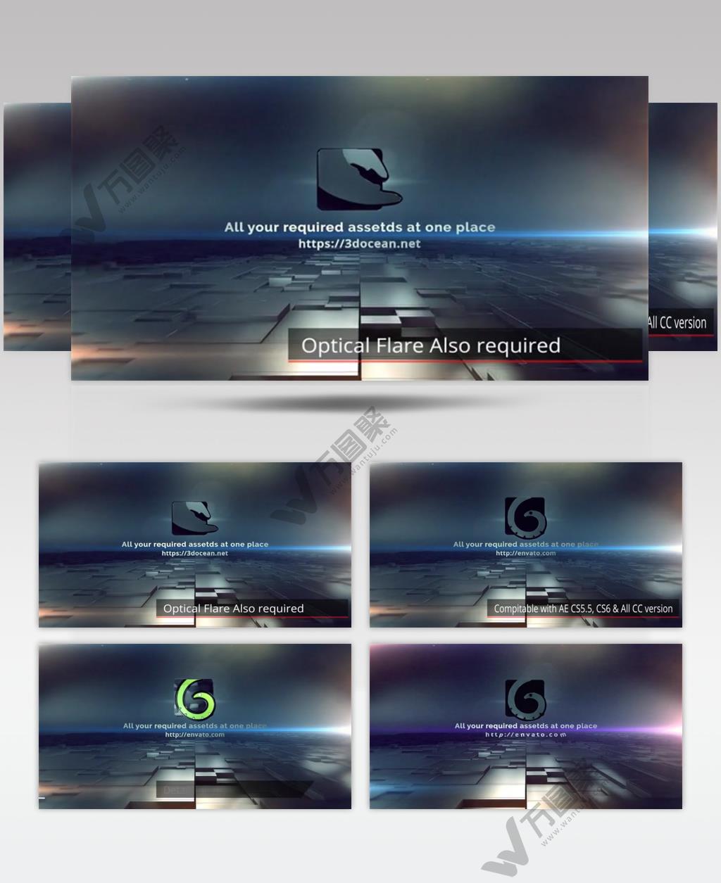 15860 简洁三维标志 ae下载