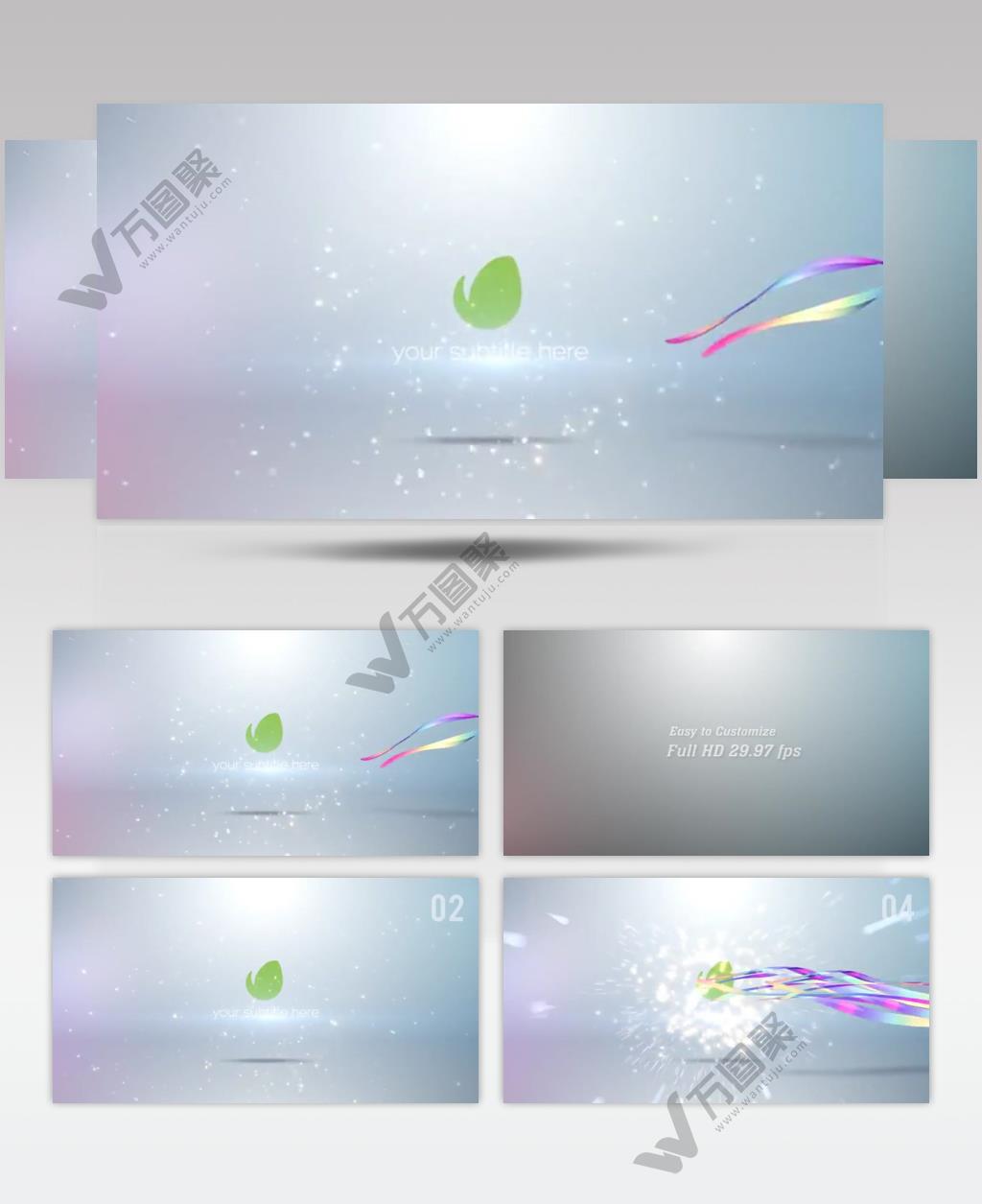 15386 丝带标志动画