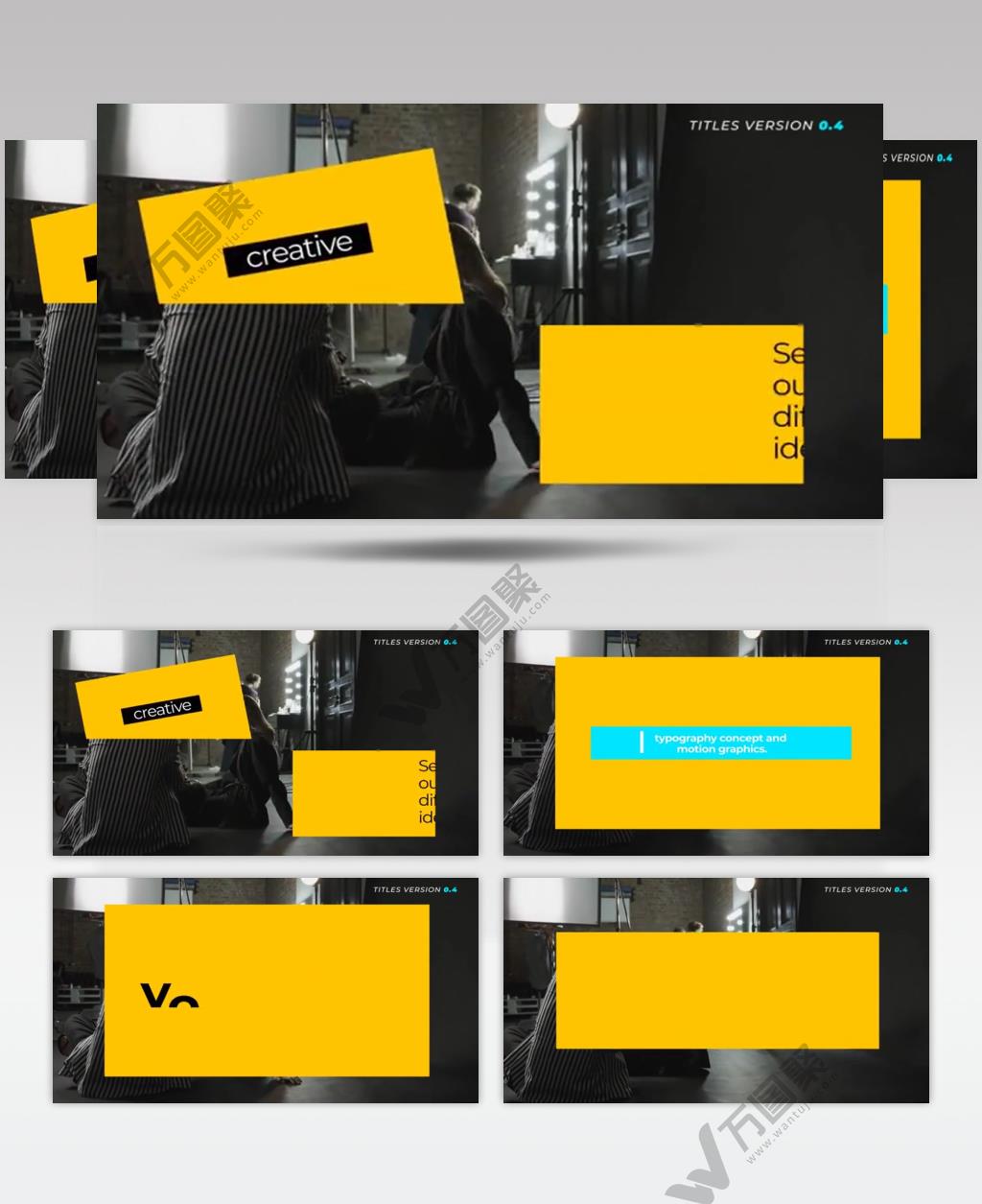 AE 17245 大文字版式 ae素材源文件