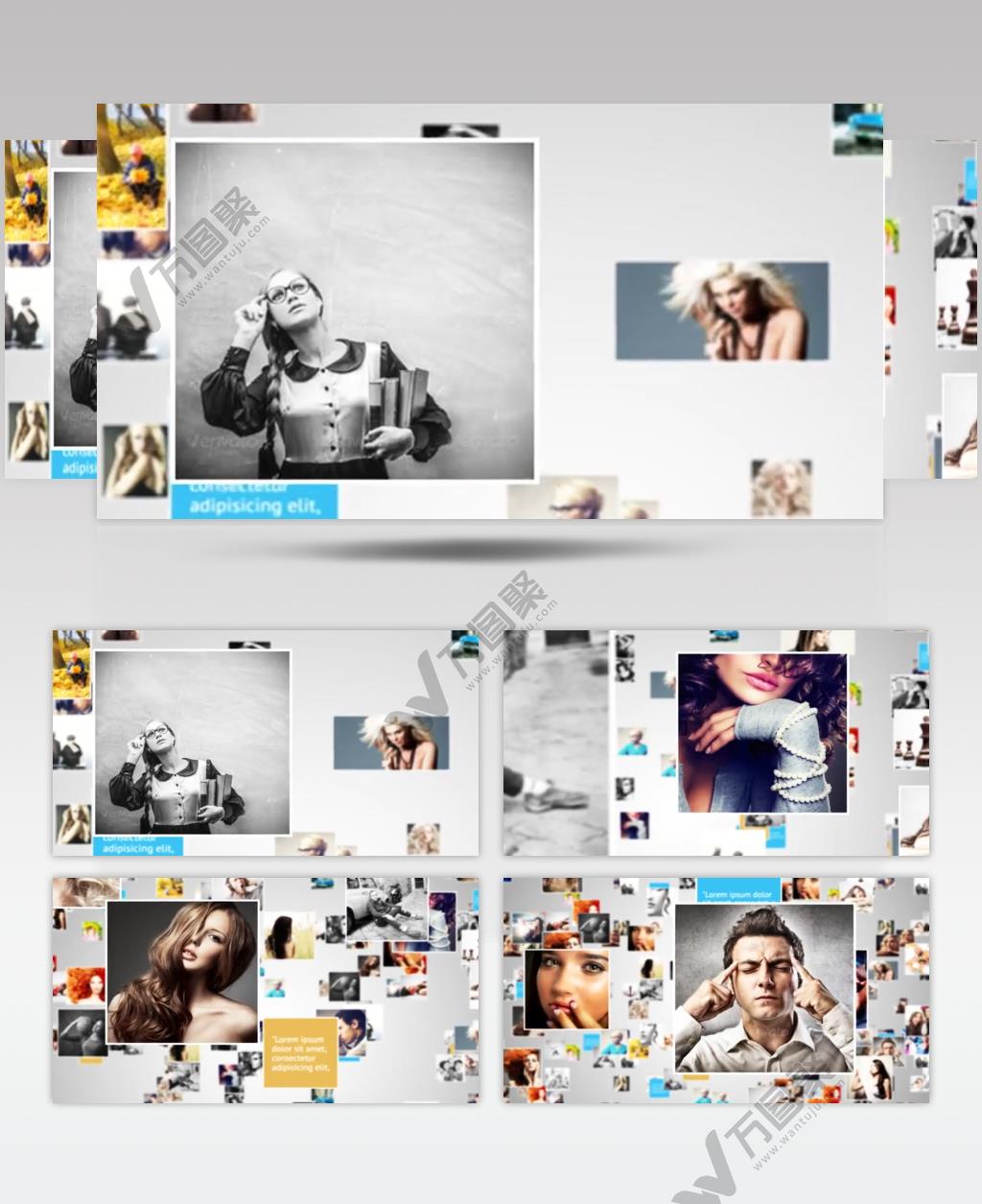 15556 空间照片聚合标志动画