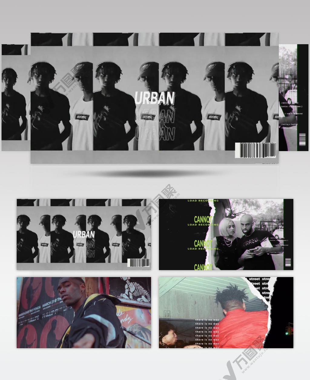 AE 17584 能量街道宣传 ae素材源文件