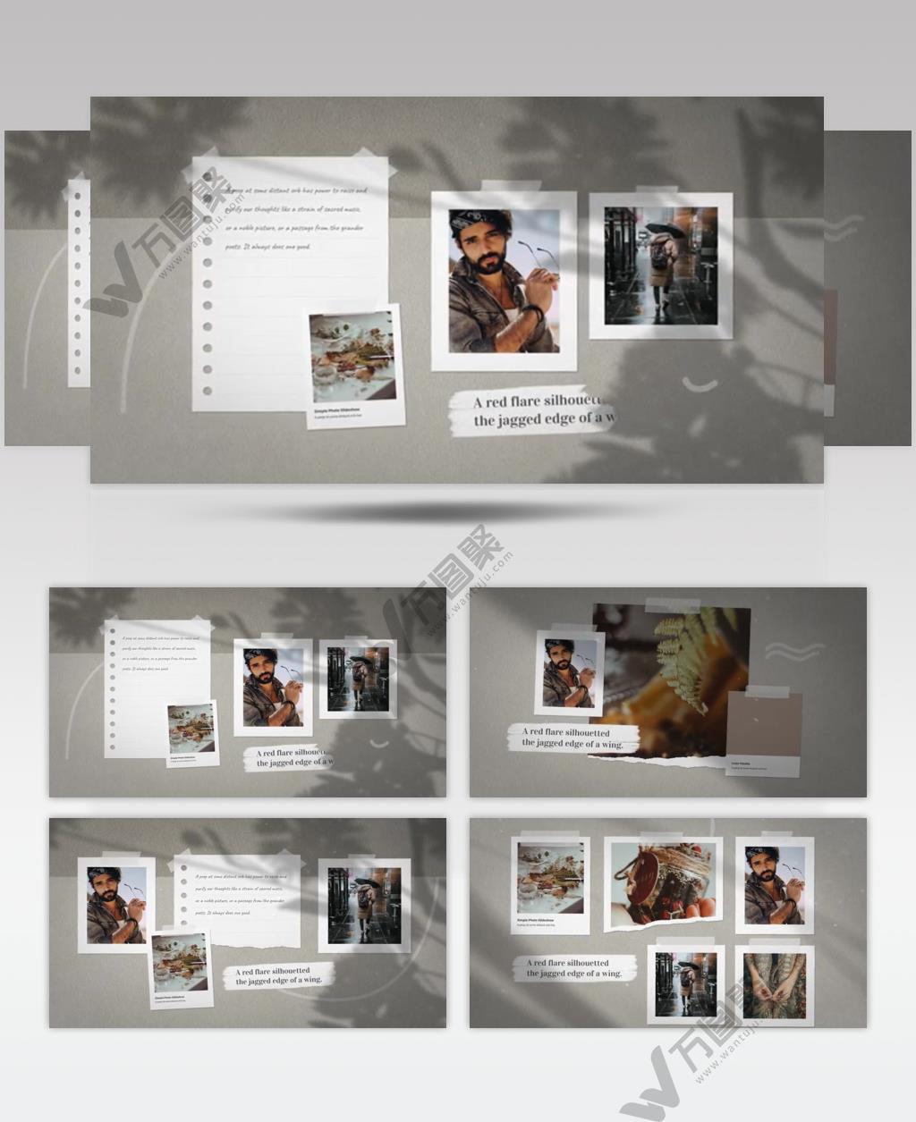 AE 16466 记忆幻灯片 ae素材源文件