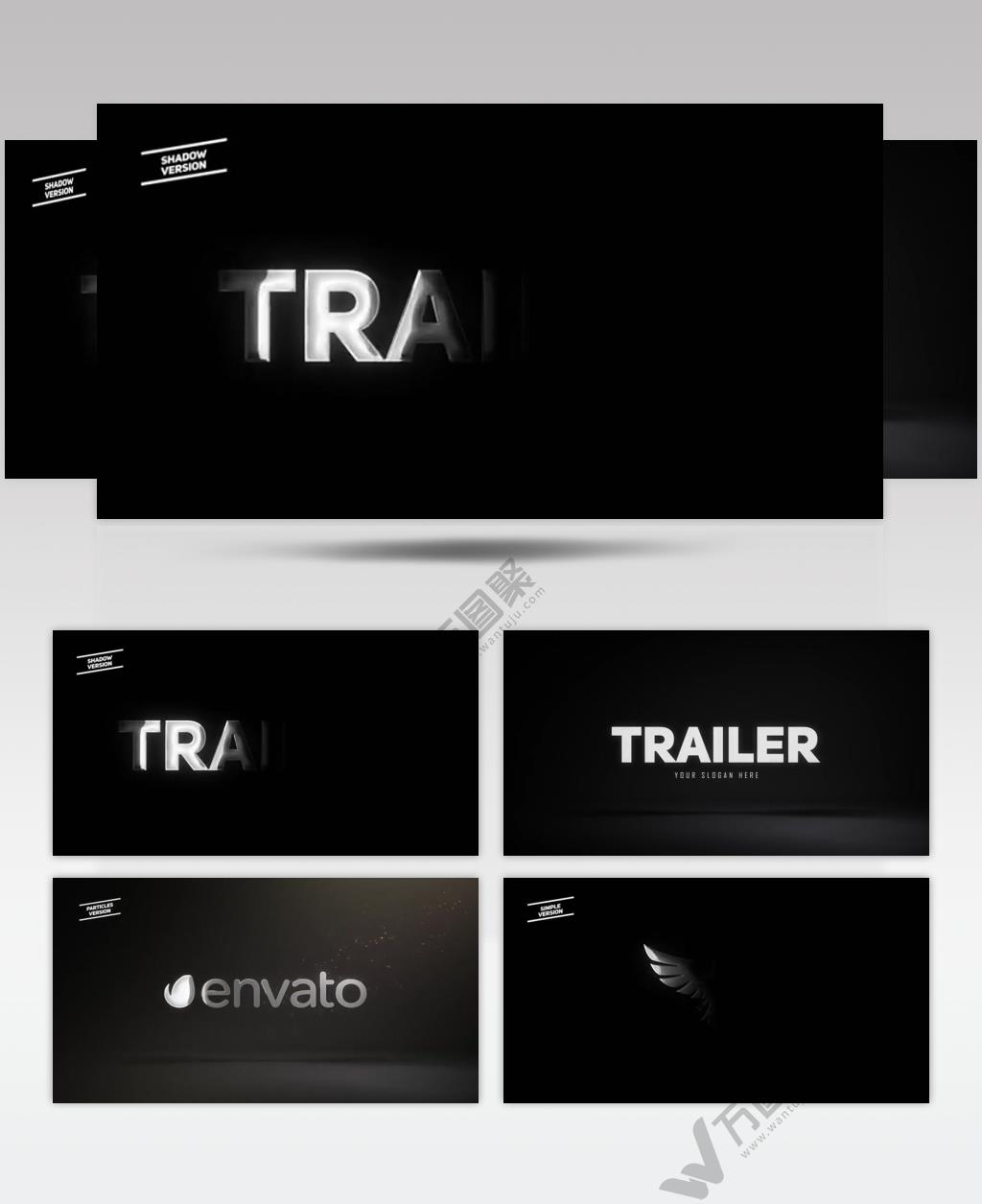 16052 银色标志 ae模版源文件ape素材