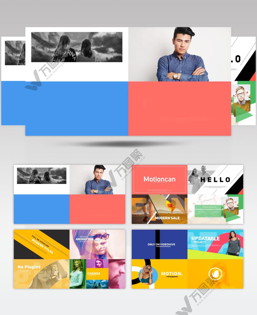 AE 16776 50多组文字版式 ae素材源文件