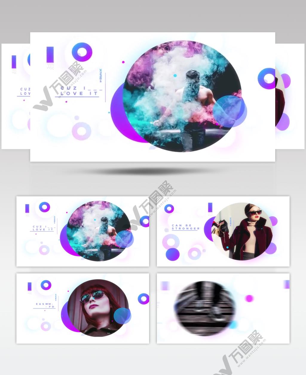 AE 17099 简洁彩色宣传 ae素材源文件