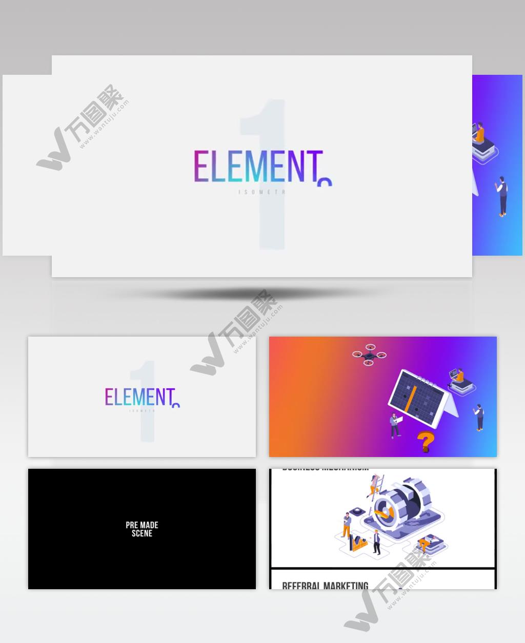 AE 16065 商务动画元素 ae素材源文件