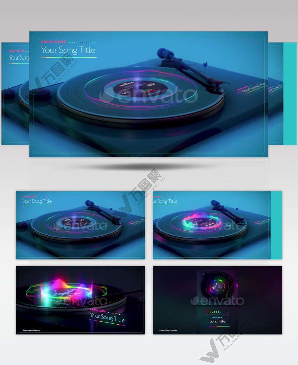 AE 17079 转盘音频可视化 ae素材源文件