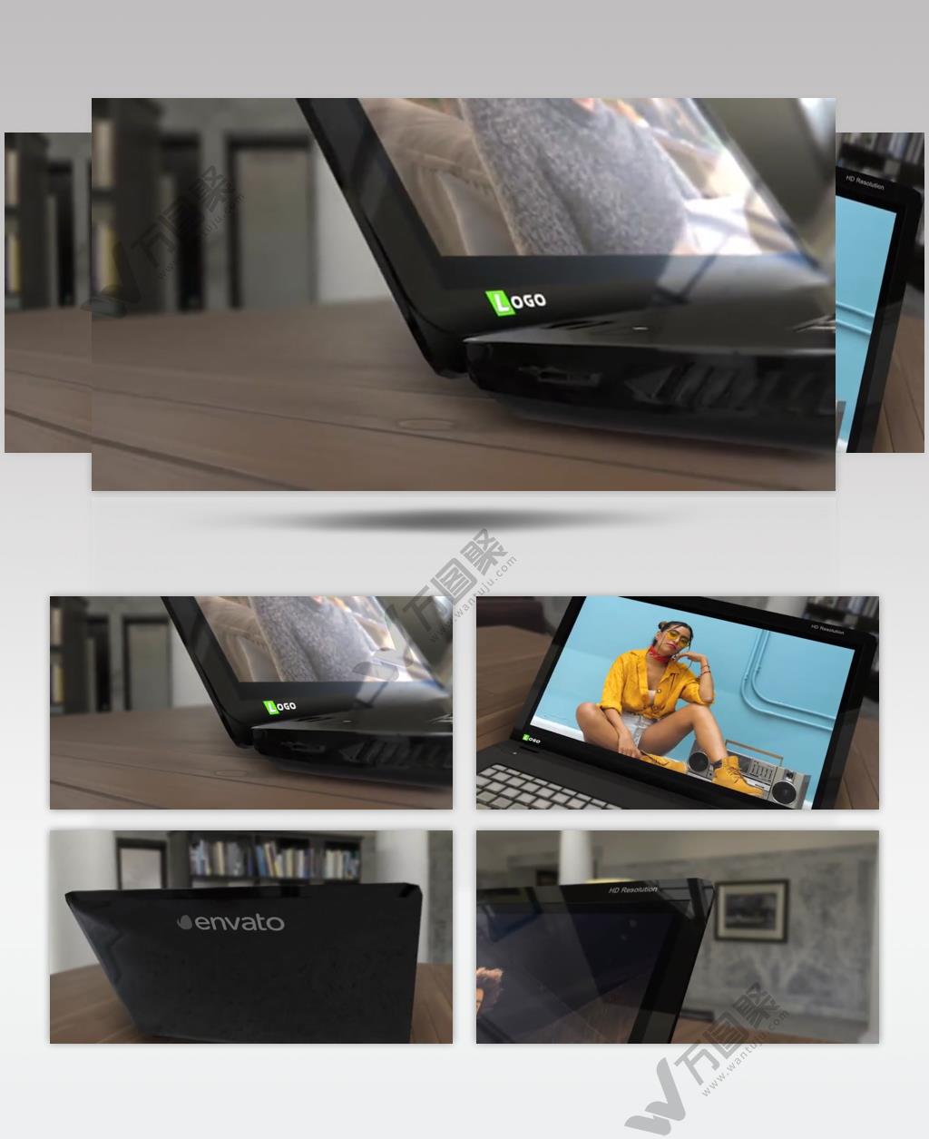 AE 15906 三维笔记本动画 ae素材源文件