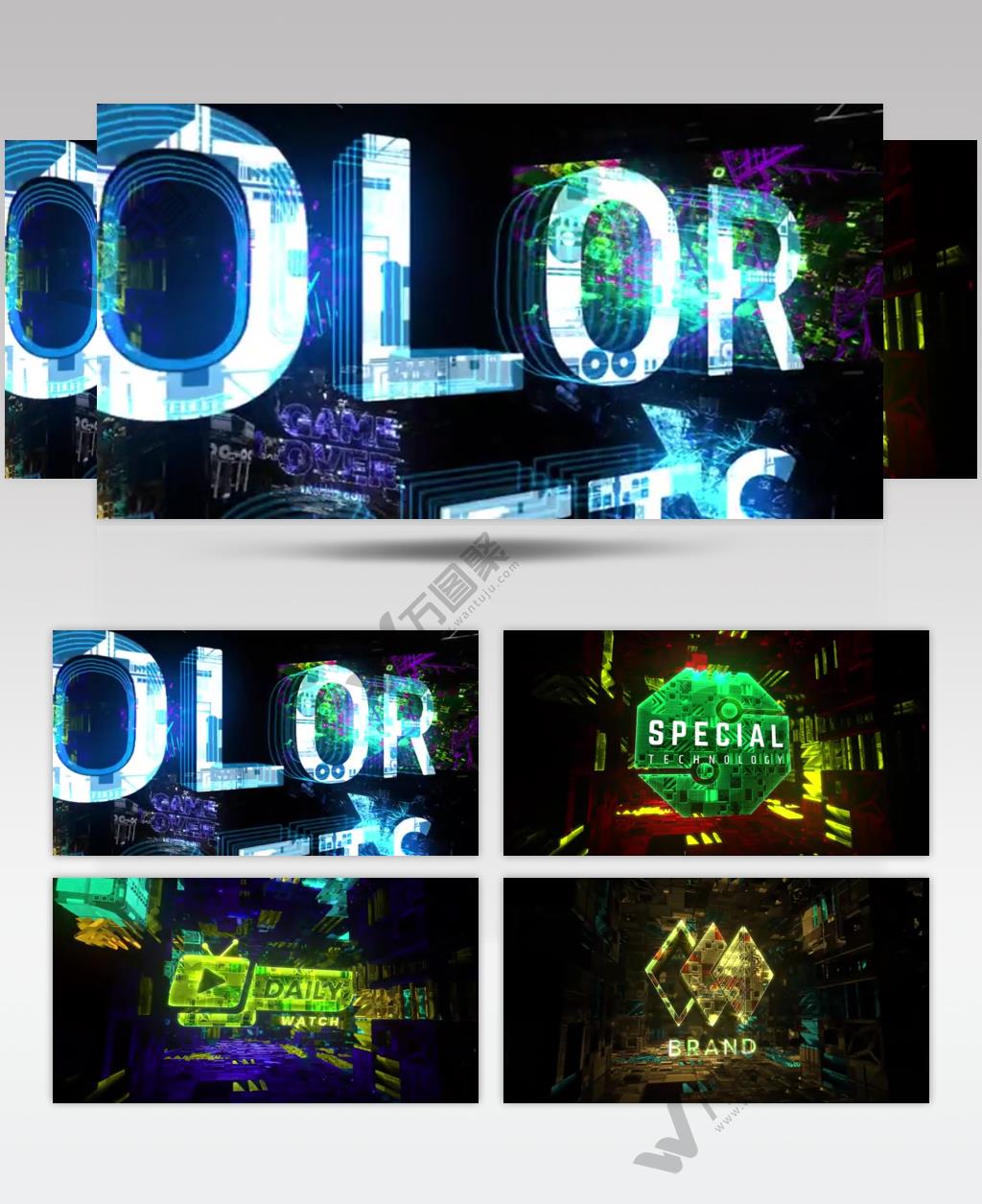 15707 数字网络技术标志展示 ae下载