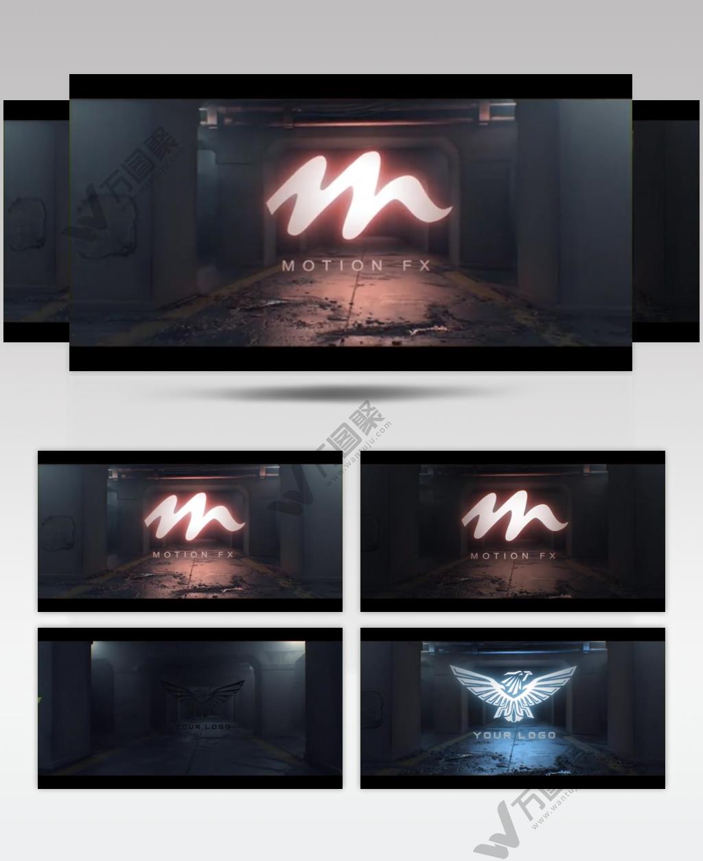 15763 地下停车场标志展示 ae下载