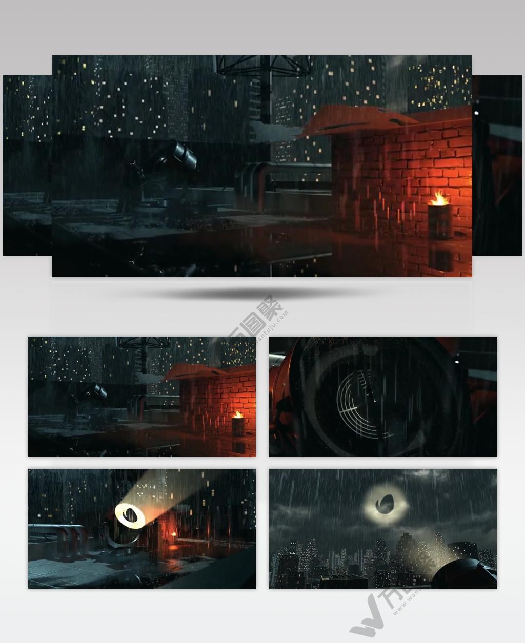 AE 15109 天空信号标志展示 ae素材