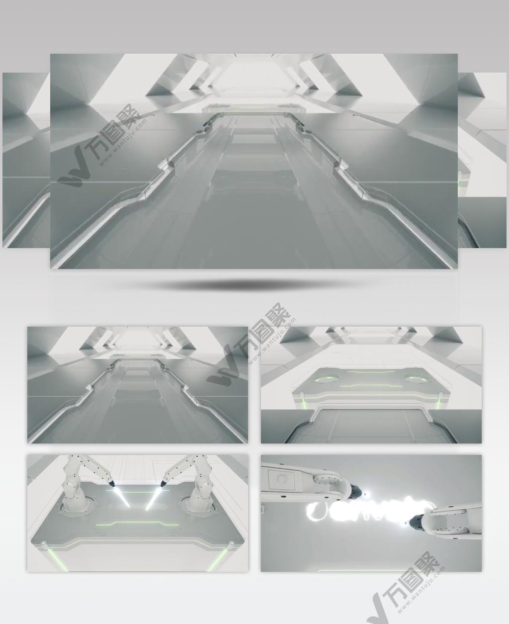 AE 5072 机械手绘制标志展示 ae素材