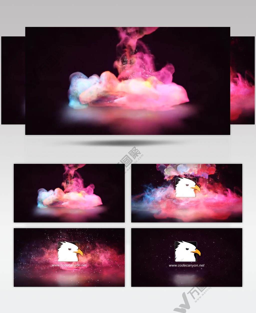 17186 彩色粒子烟雾标志展示